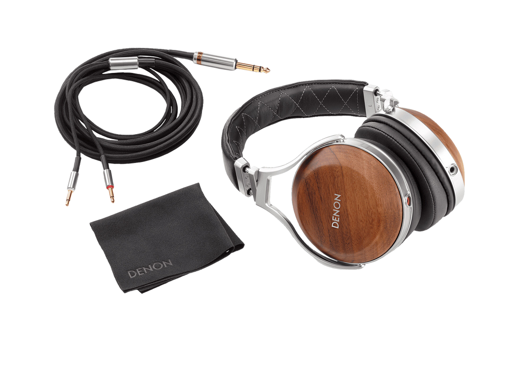 DENON AH-D7200 Closed-Back Over-Ear Headphones AMERICAN WALNUT - included items