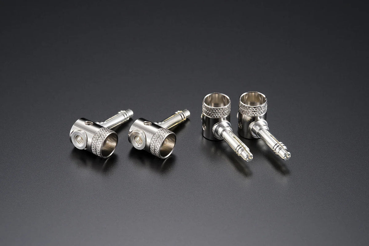 AET EVO-BBLPS L-shaped speaker banana plug SILVER
