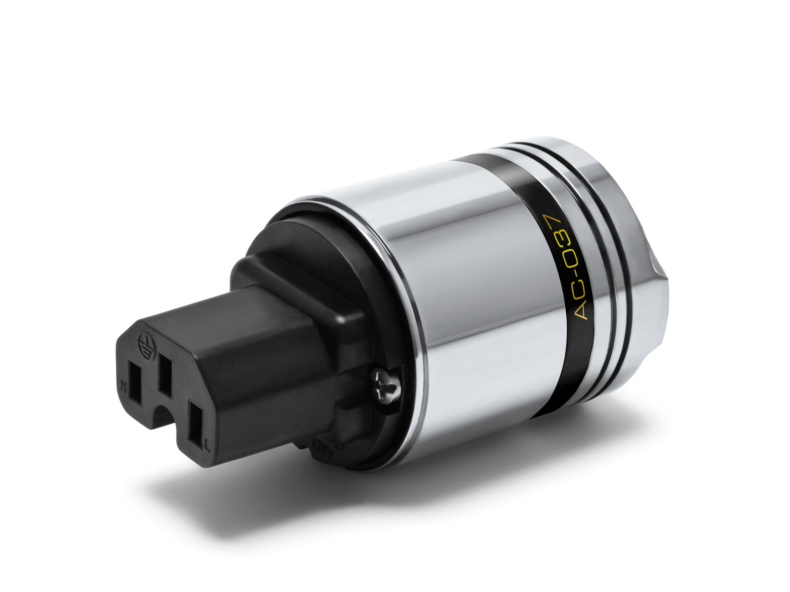 OYAIDE AC-037 IEC Power Connector SILVER + RHODIUM - ARMORED Series