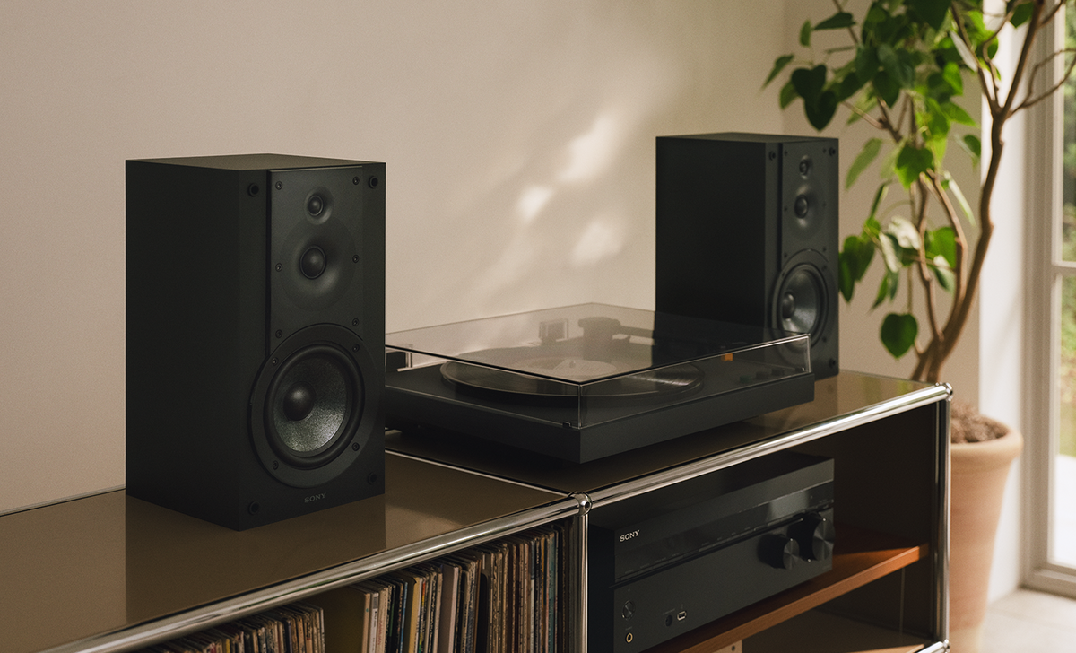 SONY PS-LX5BT Bluetooth Turntable - wired speaker setup