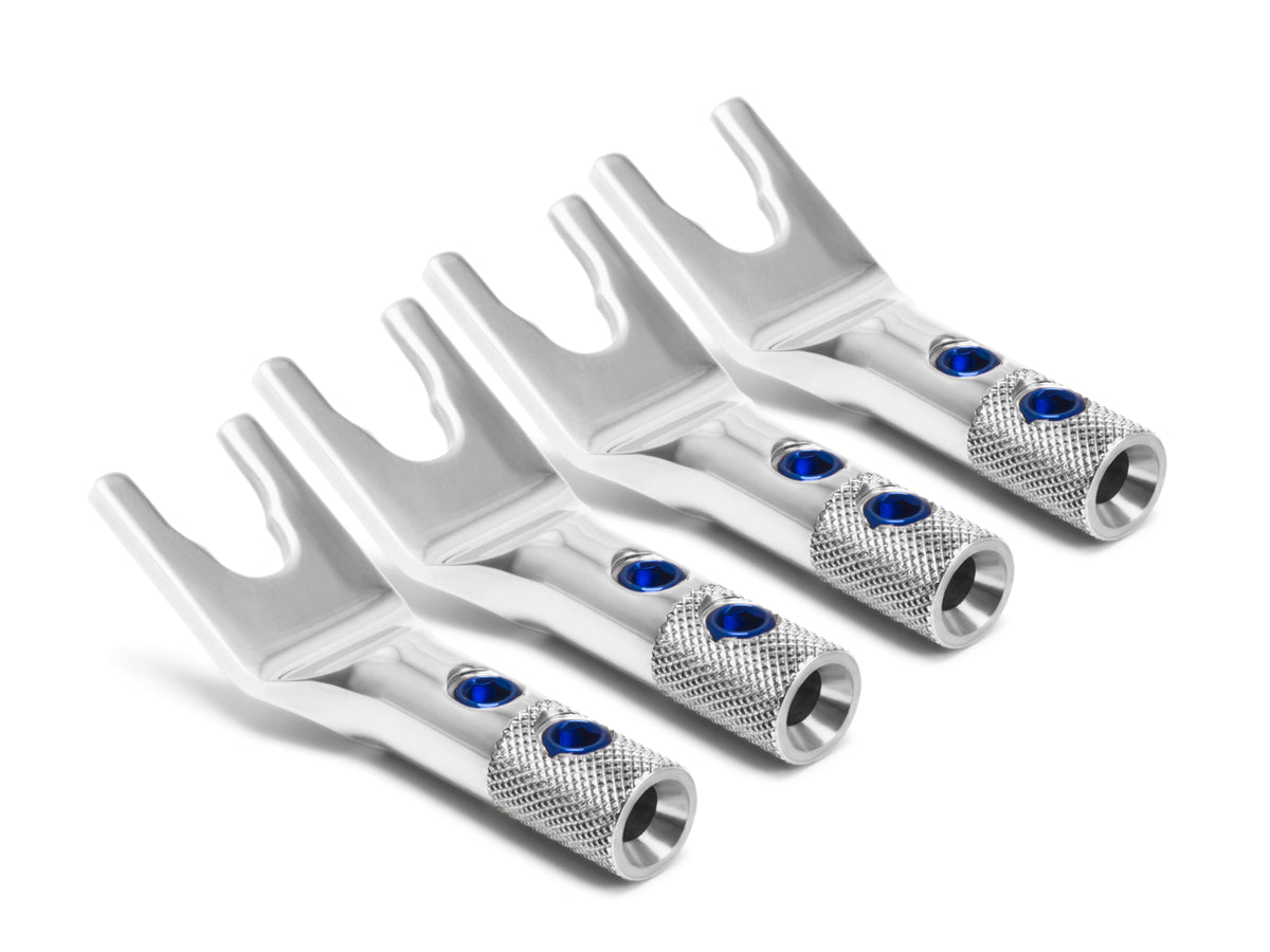 OYAIDE SPSL Speaker Spade Plug SILVER + PLATINUM